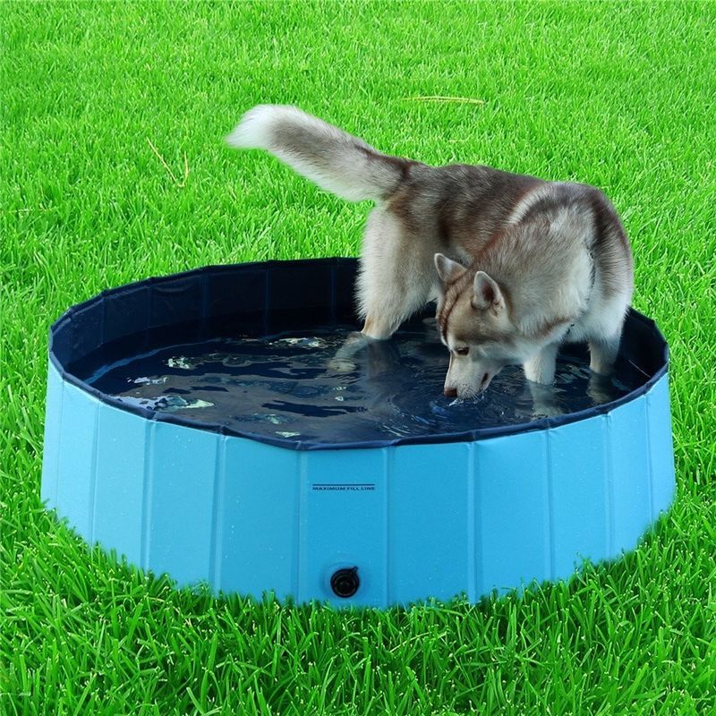 Herramienta de limpieza 120cm bañera portátil para perros para el hogar piscina plegable para mascotas