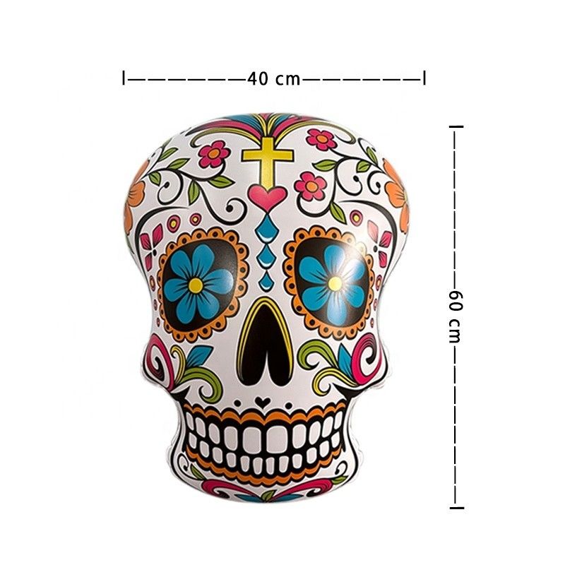 Fans de softbol deben tener inflables Halloween decoración de la calavera de azúcar para el jardín