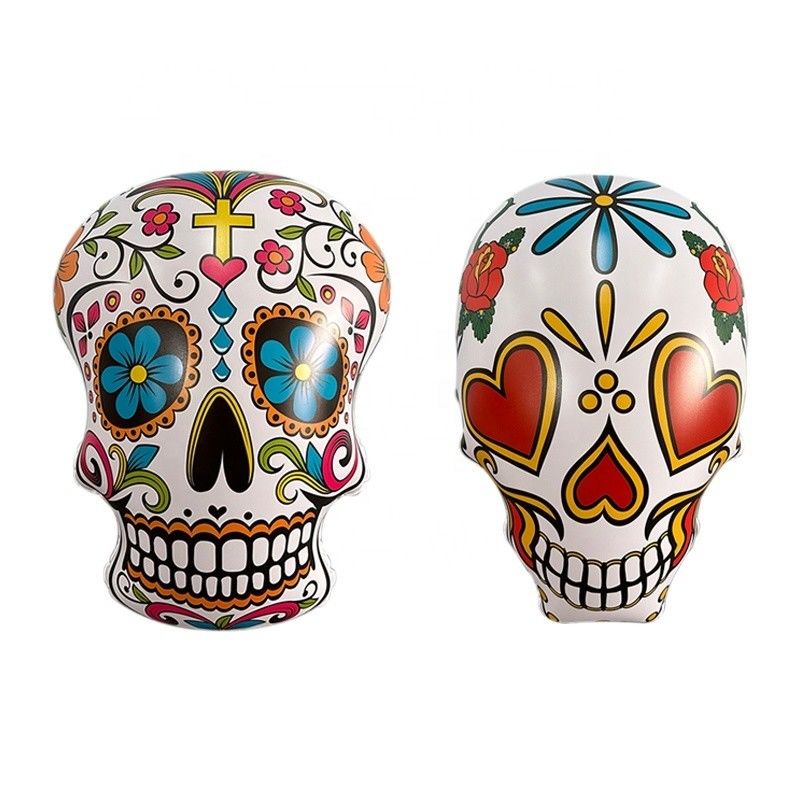 Fans de softbol deben tener inflables Halloween decoración de la calavera de azúcar para el jardín