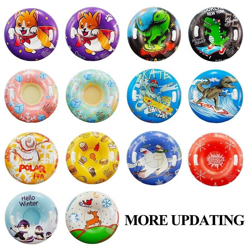Tubo de nieve inflable de PVC de 16p, con mangos resistentes y color personalizado
