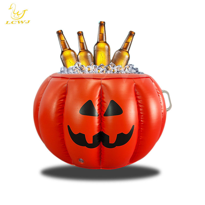LC Halloween Calabaza sirviendo Buffet Bar Refrescante Contenedor de alimentos Contenedor de bebidas bandeja de hielo inflable Para la fiesta de piscina de barbacoa de verano