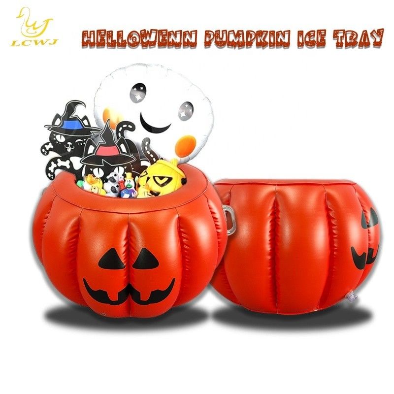 LC Halloween Calabaza sirviendo Buffet Bar Refrescante Contenedor de alimentos Contenedor de bebidas bandeja de hielo inflable Para la fiesta de piscina de barbacoa de verano